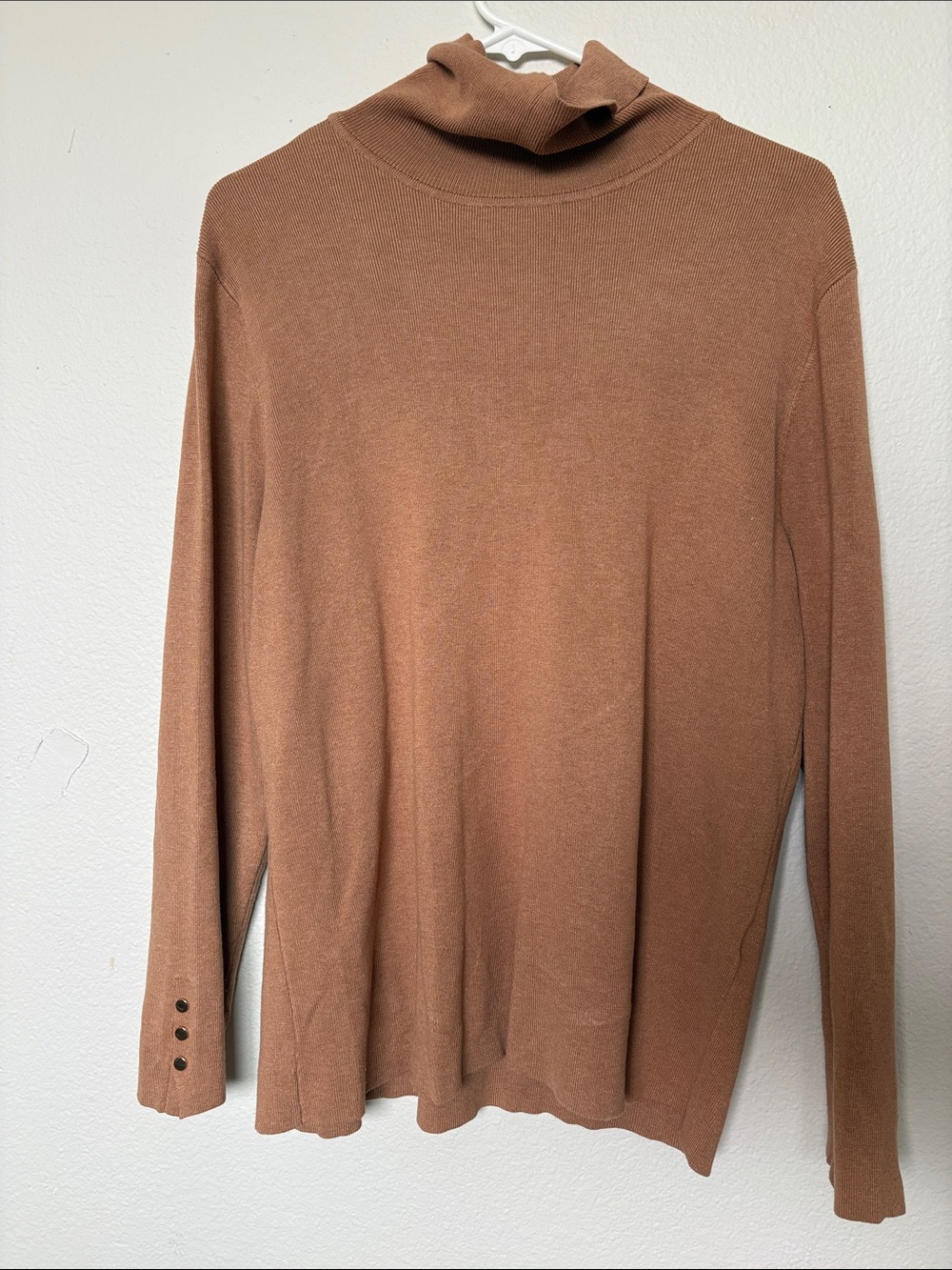 Women’s Chicos Brown Turtleneck Sweater - Classic Long Sleeve